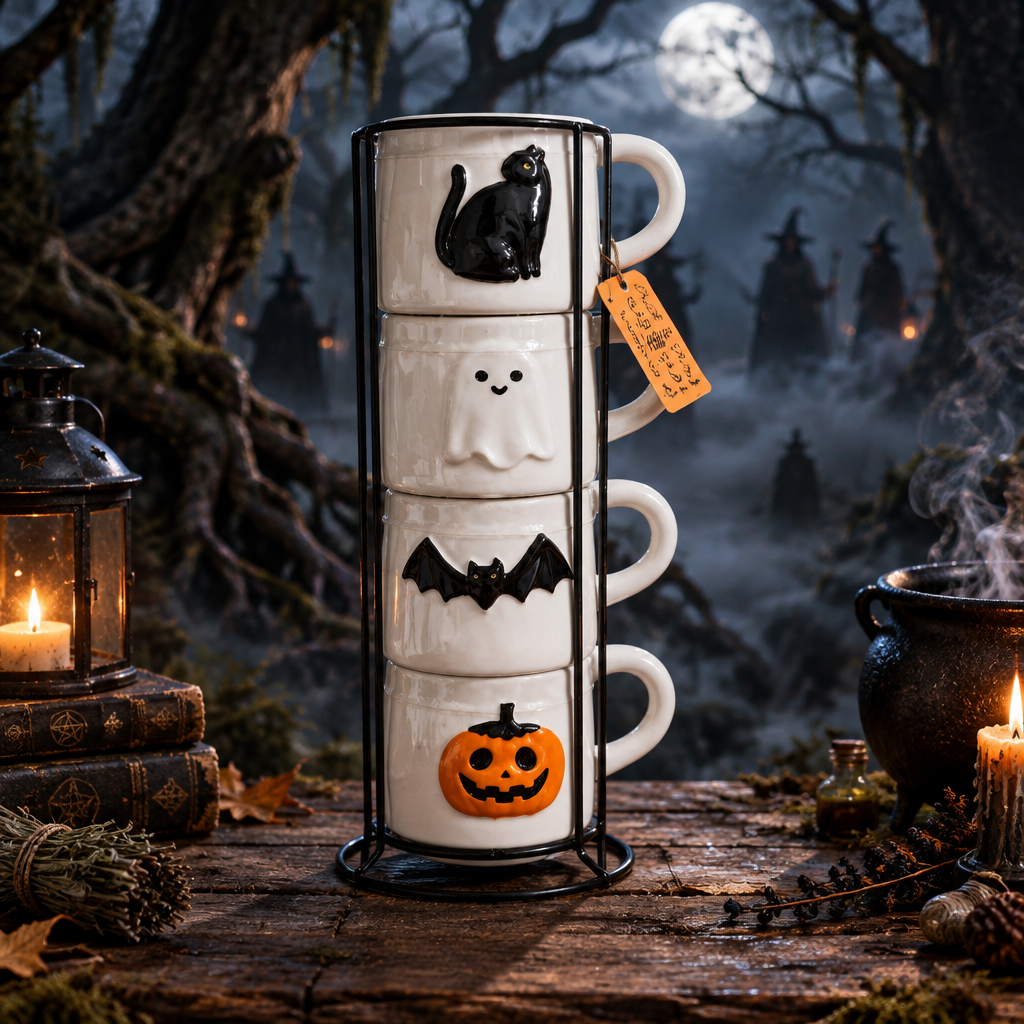 Witchy Vibes Halloween Mug Candle – Pumpkin Medley